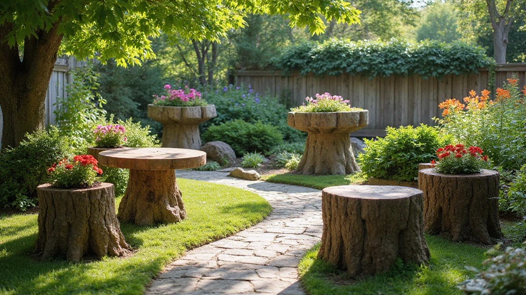 Transform Your Outdoor Space: 10 Stunning Tree Stump Ideas for Garden Decor